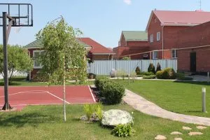 Озеленение участка около частного дома